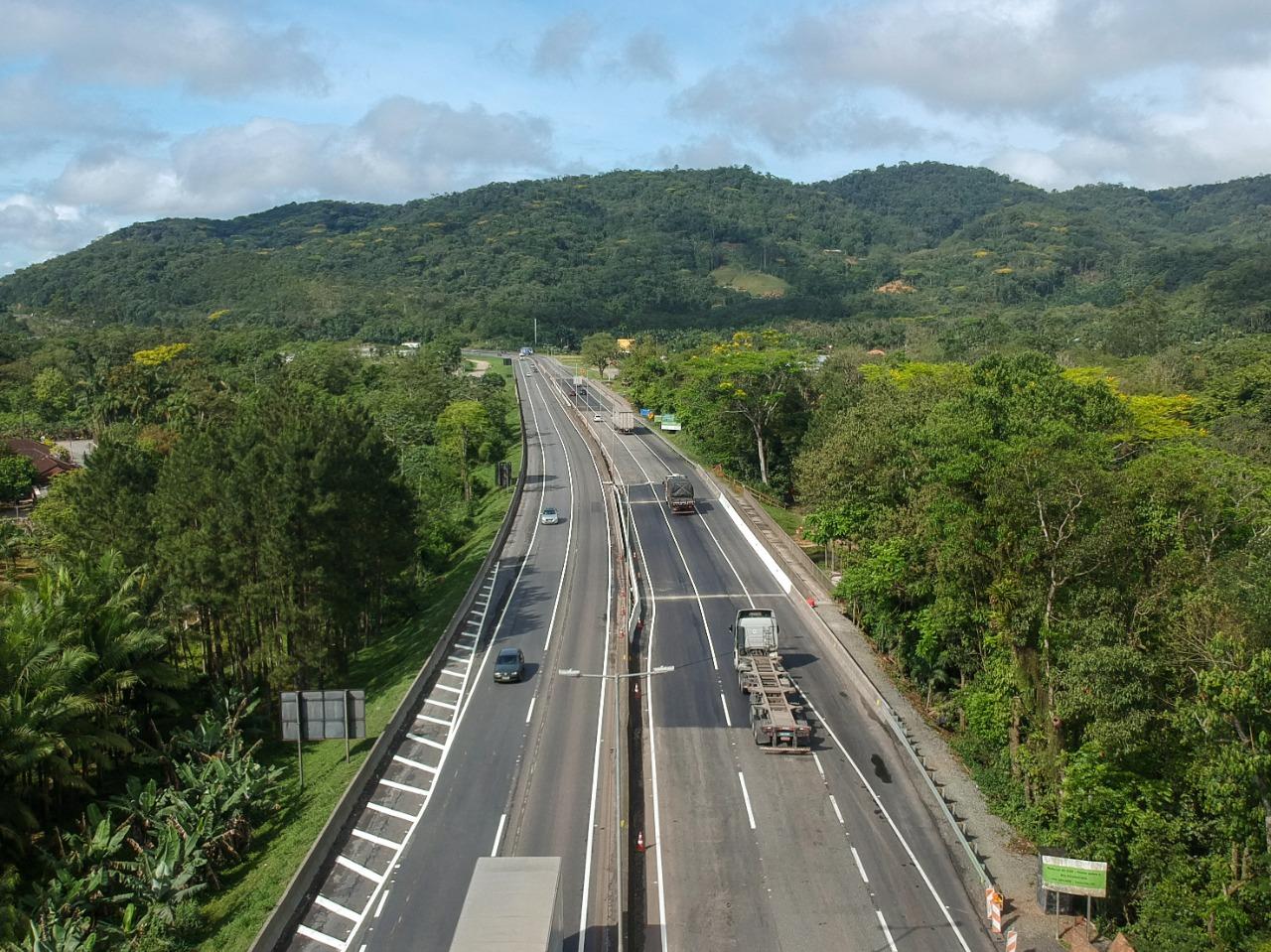 Arteris Litoral Sul libera trânsito em pontes ampliadas da BR-101/SC na região de Pirabeiraba