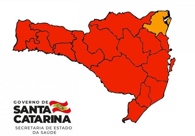 Matriz de Risco aponta 15 regiões de Santa Catarina em nível gravíssimo para Covid-19
