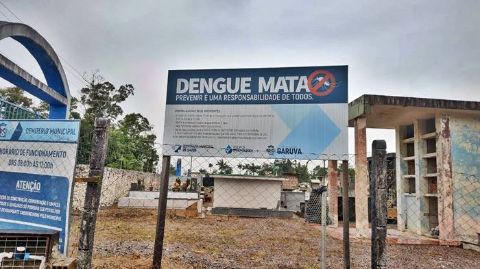 Garuva continua em alerta com crescente nos casos de dengue no município.